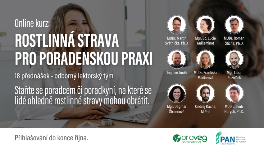 Online kurz: ROSTLINNÁ STRAVA PRO PORADENSKOU PRAXI